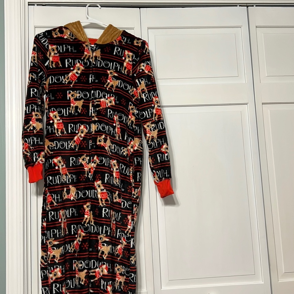 Rudolph onesie. Small. Jogger pants.